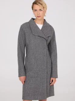 Suzy Shier Coats|Coats>Wrap Collar Coat