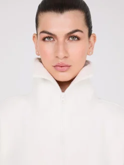 Suzy Shier Lounge & Pjs|Long Sleeve>Zip-Front Sherpa Sweater