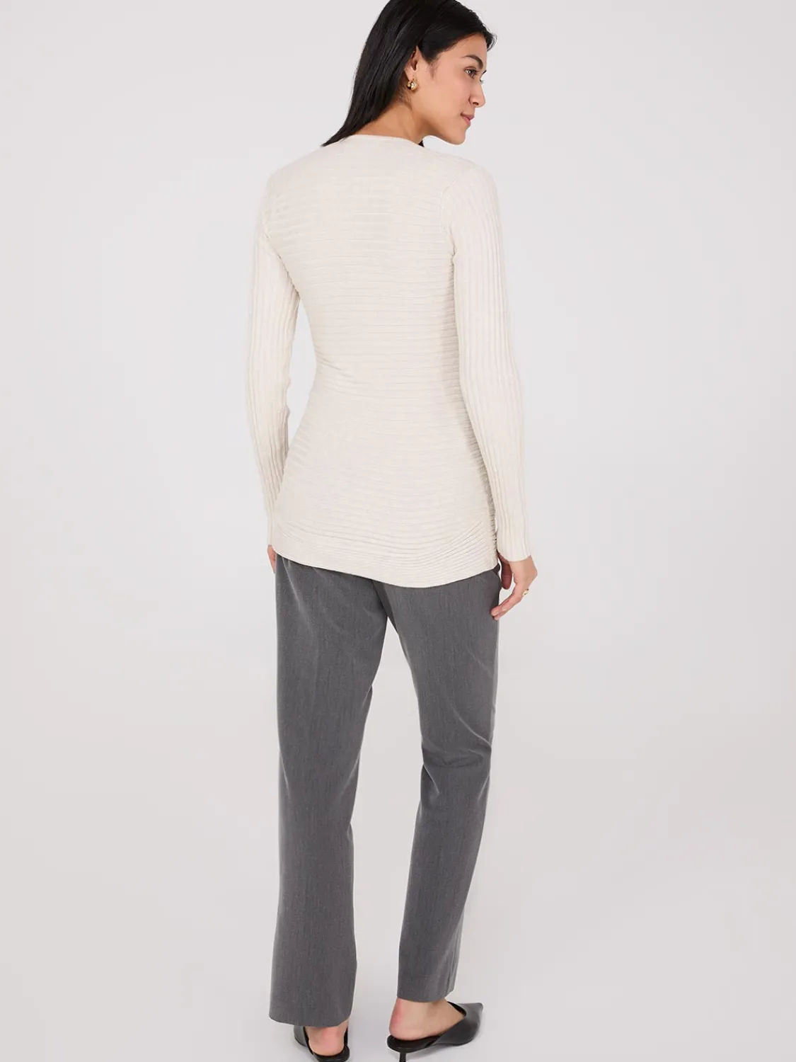 Suzy Shier Long Sleeve|Sweaters & Cardigans>Zipper V-Neck Sweater